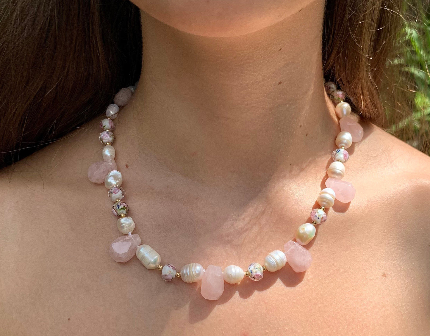 Rose Quartz Pearl Garden