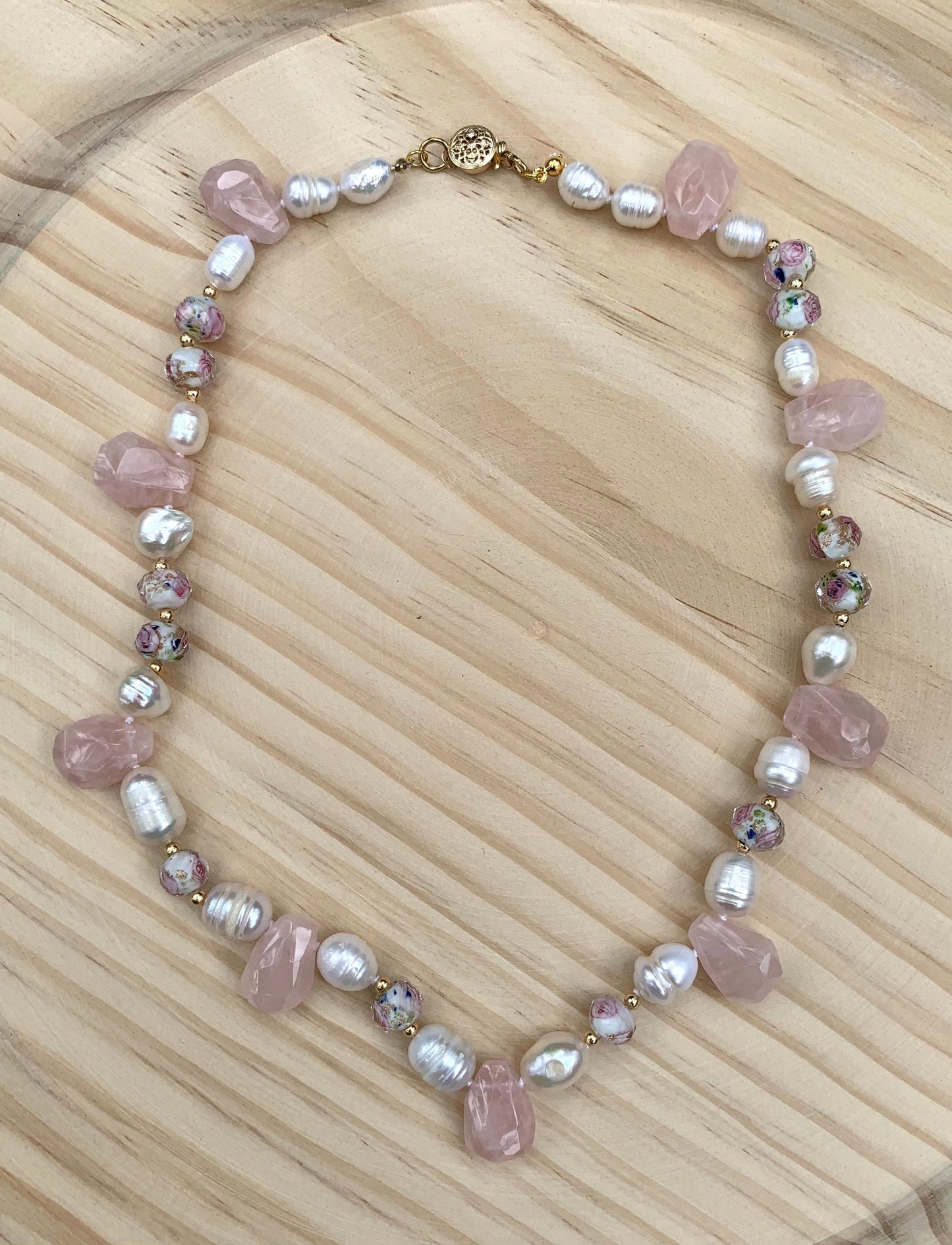 Rose Quartz Pearl Garden