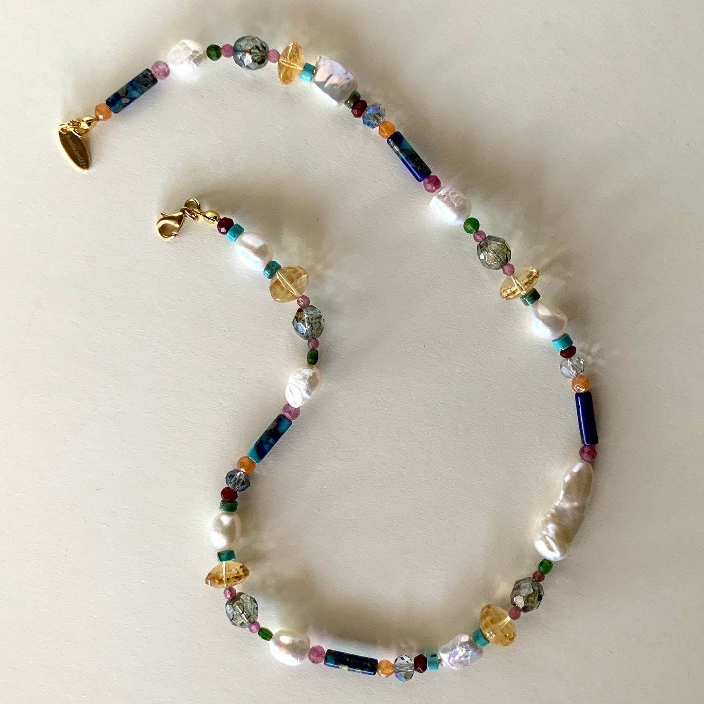 The IM OK! Healing Necklace Featuring 9 Semi-Precious Healing Stones