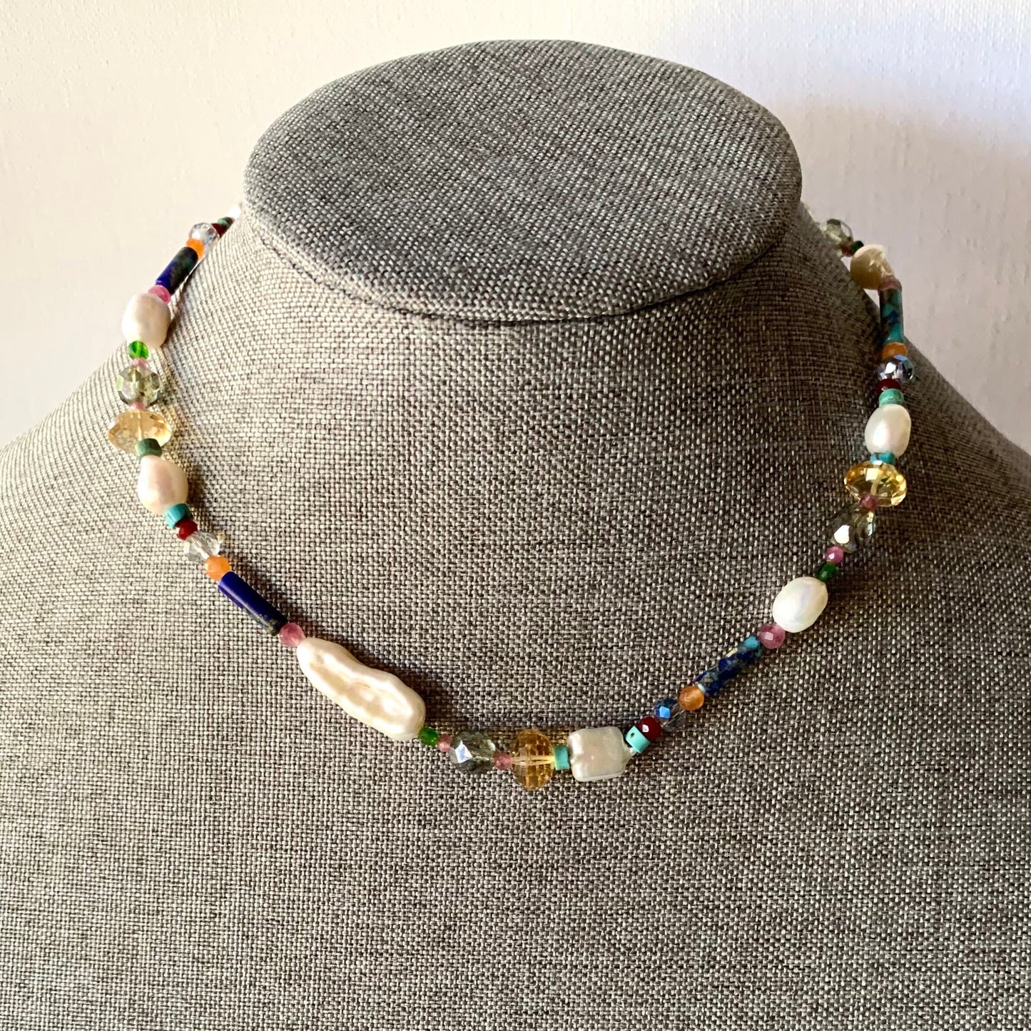 The IM OK! Healing Necklace Featuring 9 Semi-Precious Healing Stones