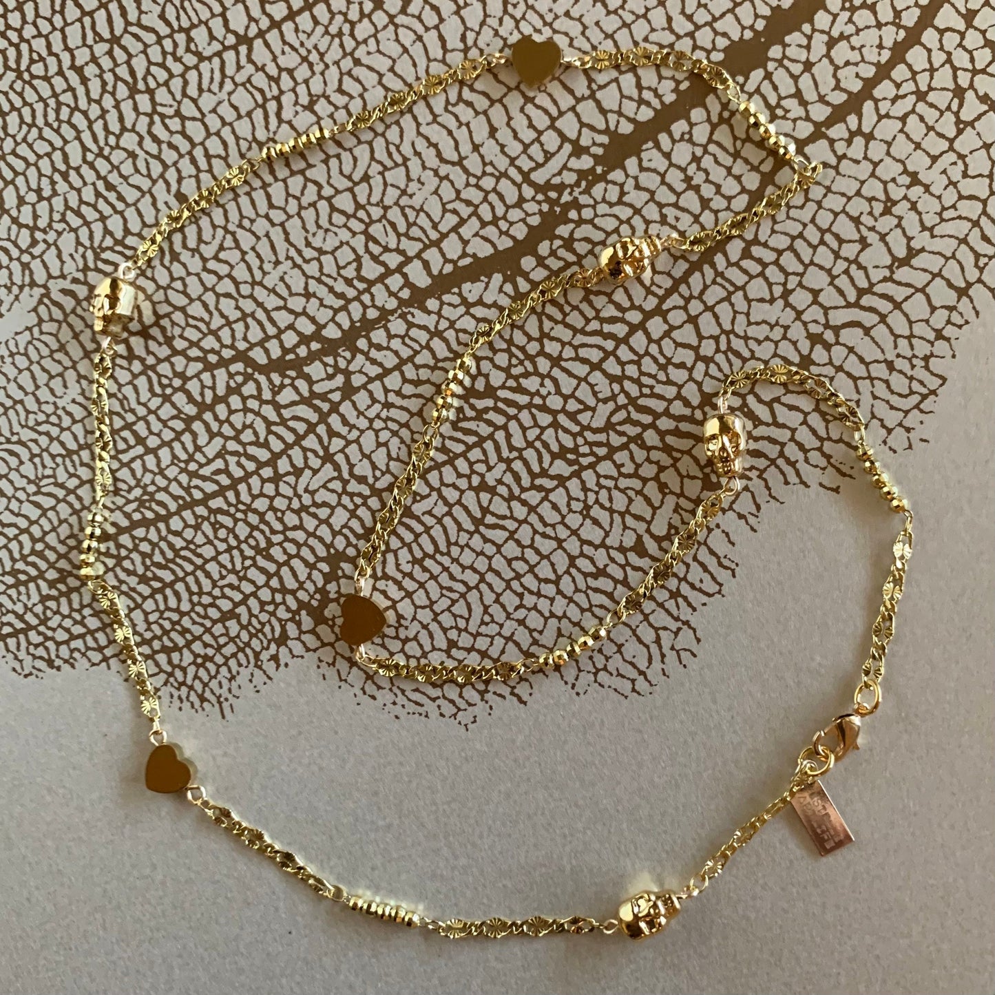 Gold Hearts & Skulls Custom Design Chain Necklace