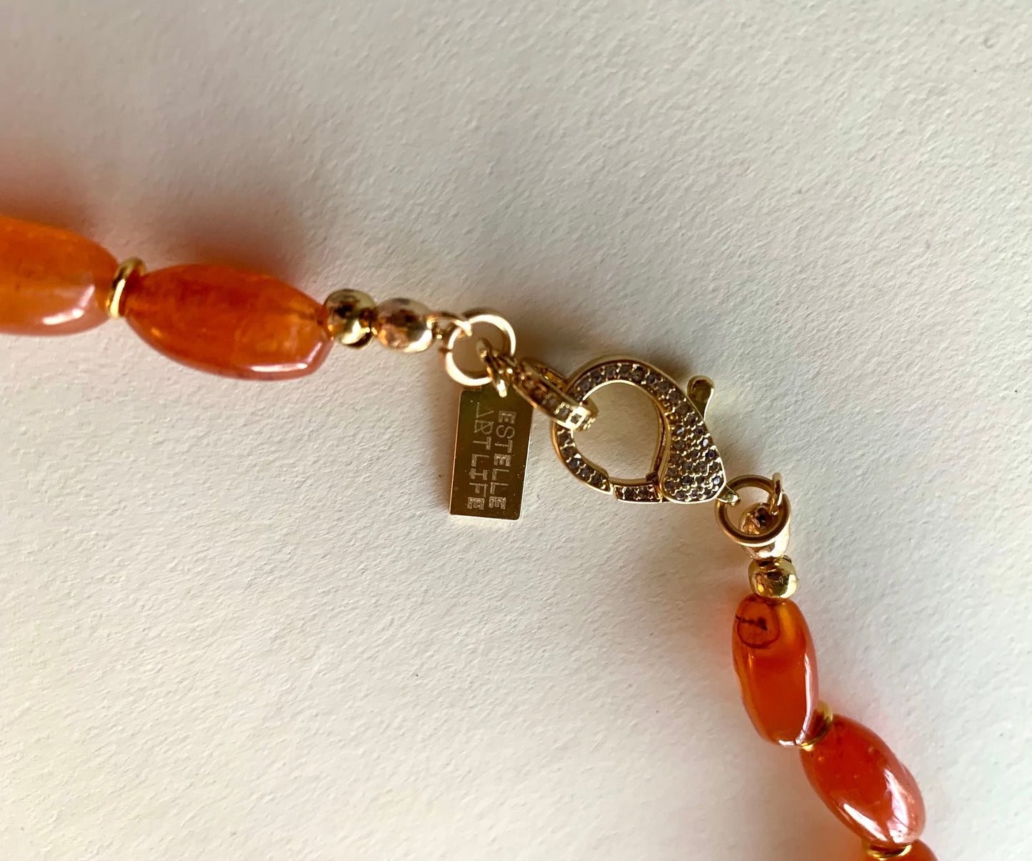 Large Carnelian and Baroque Pearl /Diamond & Gold /Henry Dunay Inspired Necklace