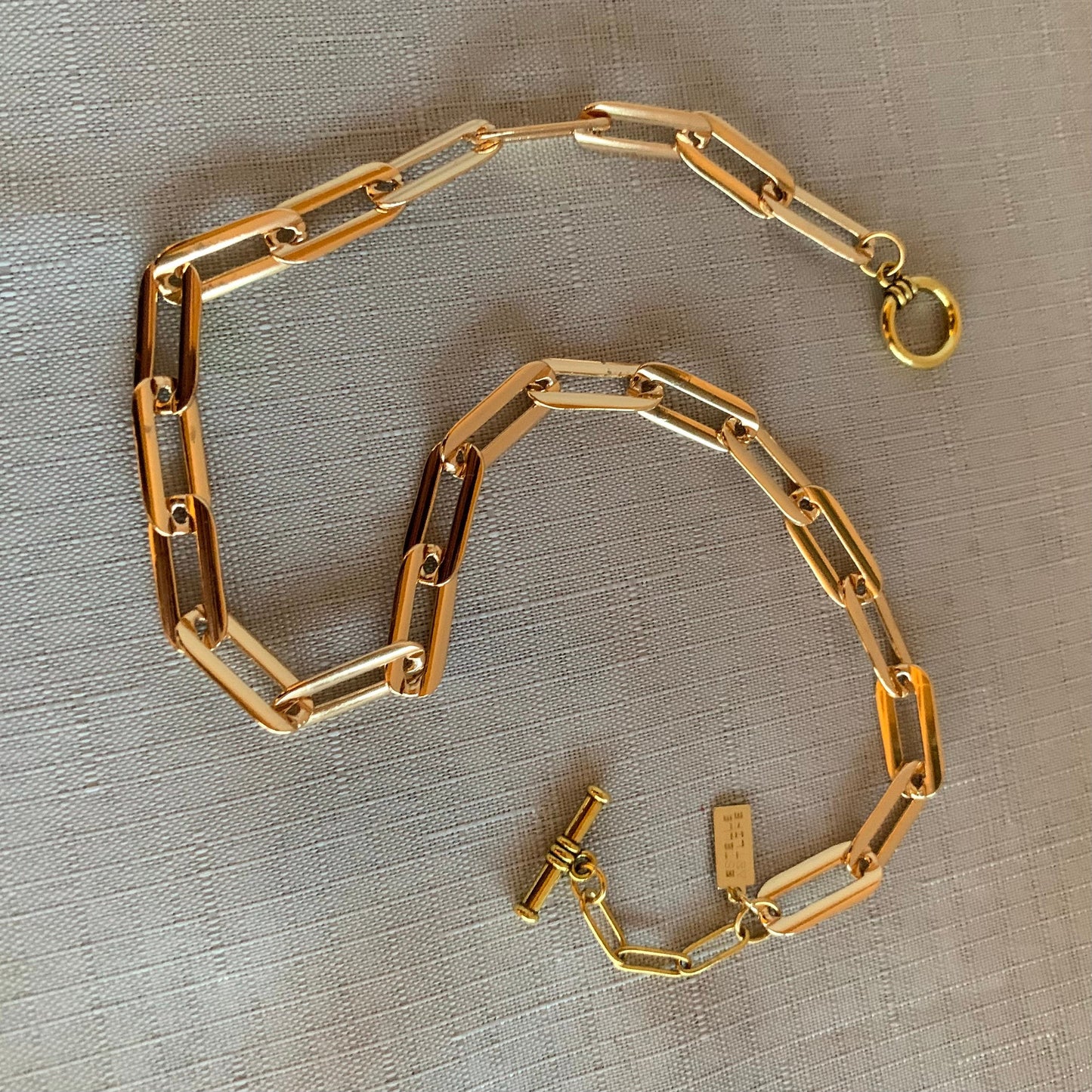 Rectangular Gold Chain Everyday Necklace