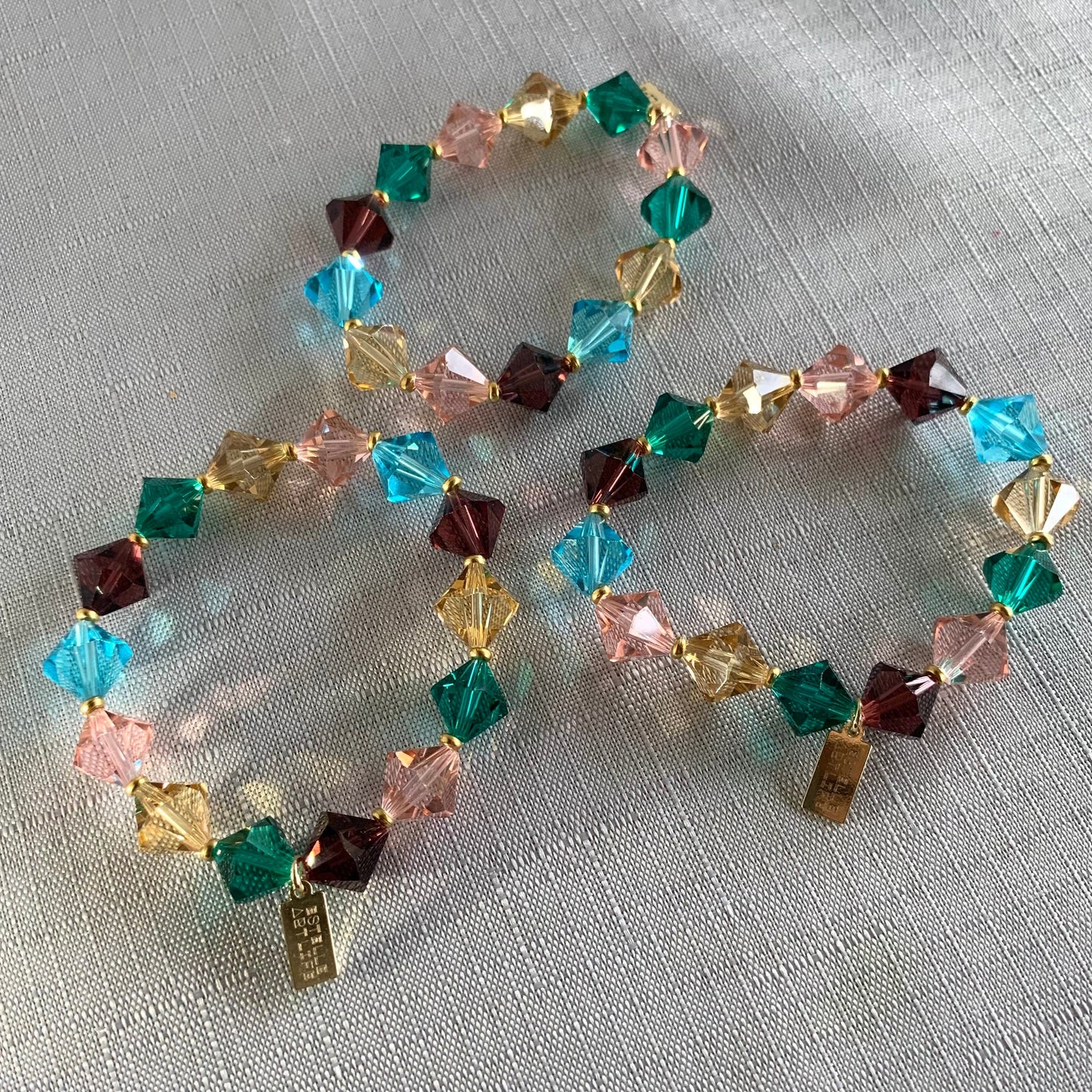 Sparkle Happy Crystal and gold Bracelet